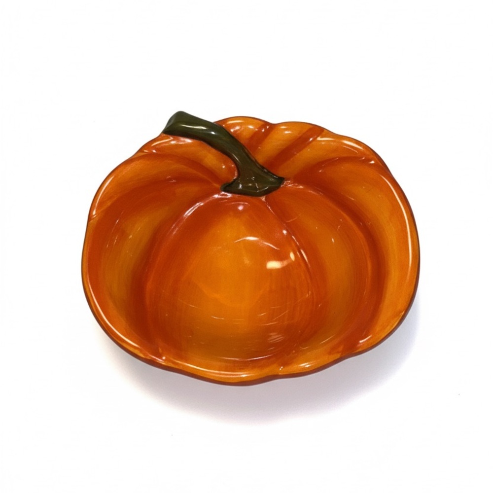 Ceramic Pumpkin Candy or Serving dish